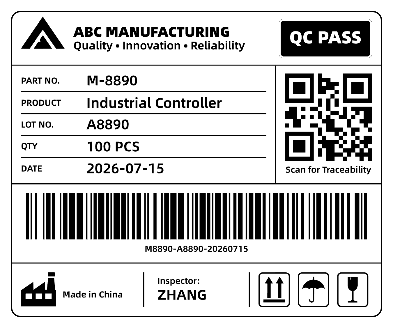 标签模板-产品追溯标签(Product Traceability Label) by https://app.labelwork.cn